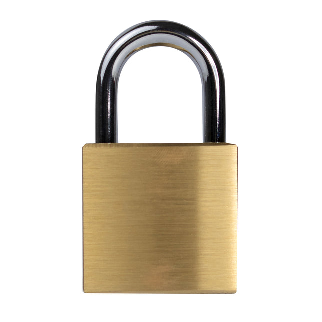 Lockwood 120 Series 30mm solid brass padlock with 18mm shackle on display pack (2)