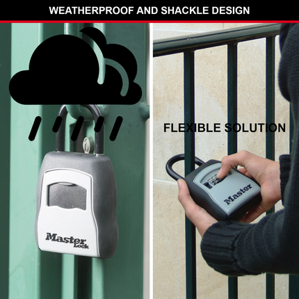 Master Lock Portable Key Storage Safe 5400DAU in black and silver with 4-digit combination dials (3)