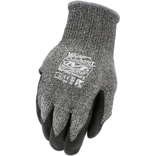 Mechanix Wear SpeedKnit CR5 black and grey cut-resistant nitrile coated work gloves, size Medium