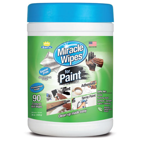 Earl’s MiracleWipes Professional Paint & Epoxy Cleaning Wipes (90 Pack)