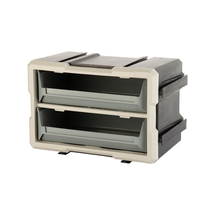 Montgomery grey interlocking 2 tray organiser