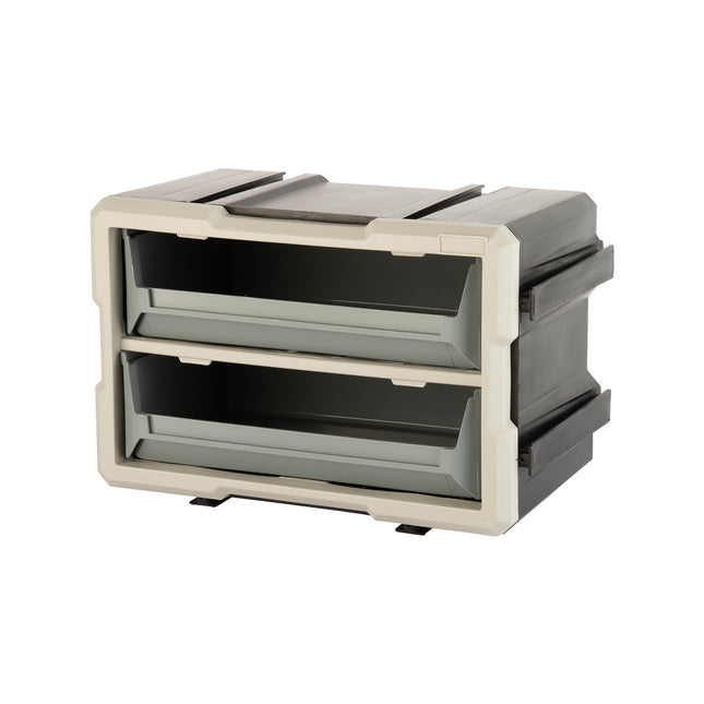 Montgomery grey interlocking 2 tray organiser