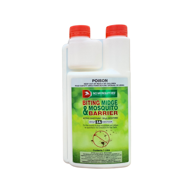 No Mosquitoes Biting Midge & Mosquito Barrier Spray 1L concentrate bottle