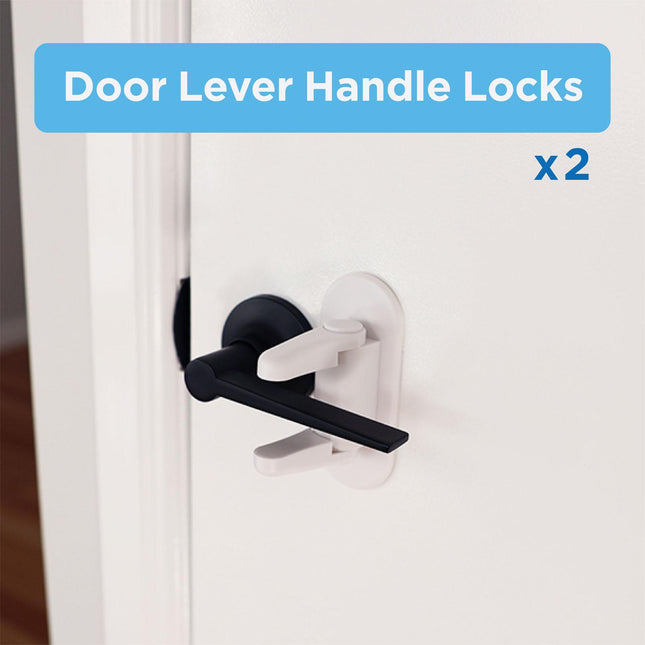 Perma Child Safety Door Lever Handle Lock 2 Pack in white (2)