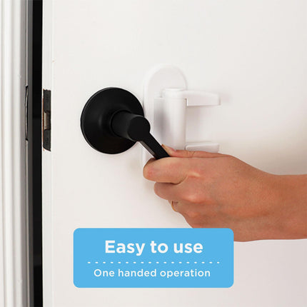 Perma Child Safety Door Lever Handle Lock 2 Pack in white (4)