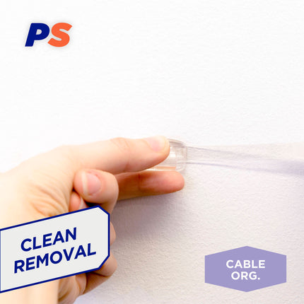 Permastik Clear Cord Clips 12 Pack (12 Hooks + 12 Strips) (4)