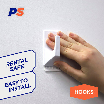 Permastik Extra Large Utility Hooks 2 pack in white with 2 adhesive strips (3)