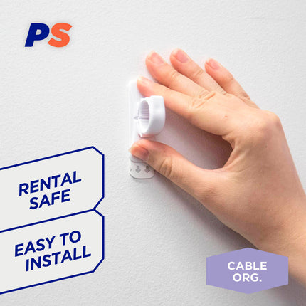 Permastik Large Cable Clips White 5 Hooks + 5 Strips (3)