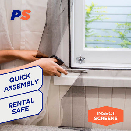 Permastik Removable Insect Screen Kit 1.5m x 1.3m (Black) (3)
