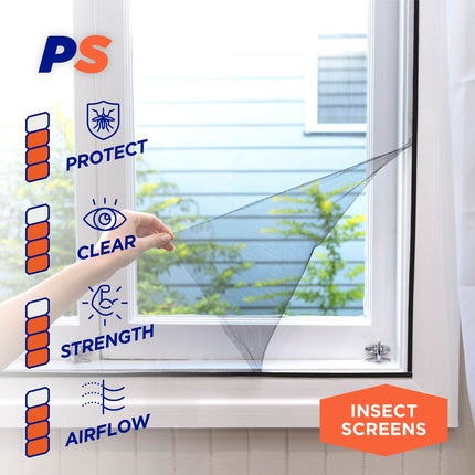 Permastik Removable Insect Screen Kit 1.5m x 1.3m (Black) (4)