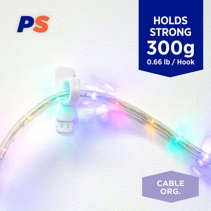 Permastik Small Cable Clips 12 Pack (White) (2)