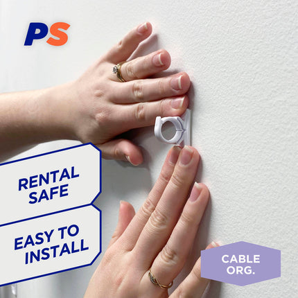 Permastik Small Cable Clips White 5 Clips + 5 Strips (3)