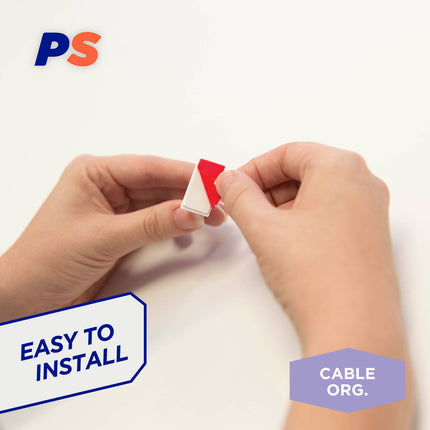 Permastik Small Permanent Cable Clips White 12 Clips + 12 Strips (3)