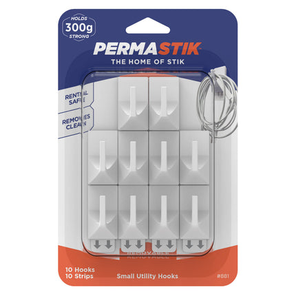 Permastik Small Utility Hooks 10 Pack front of pack