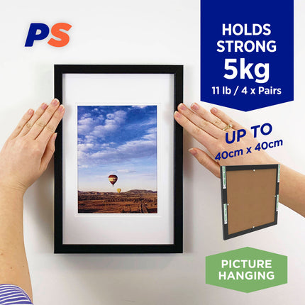 Permastik Thin Picture Strips 30 Pairs pack, white self-adhesive picture hanging strips (2)