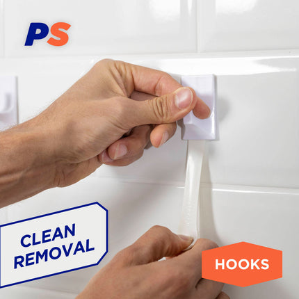 Permastik Utility Hooks Value Pack 12 Pack of white mixed size adhesive hooks in retail packaging (4)