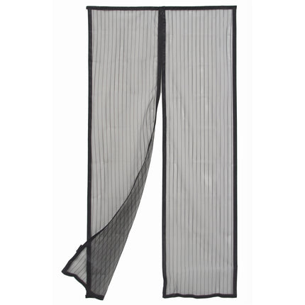 Pillar black magnetic strip flyscreen door curtain 90 x 200cm