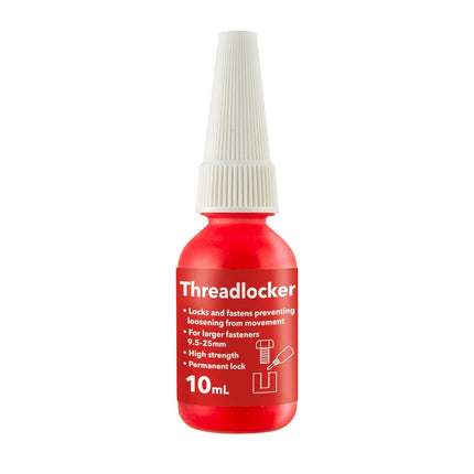 Pinnacle Hardware Red Thread Locker 10ml bottle in blister pack