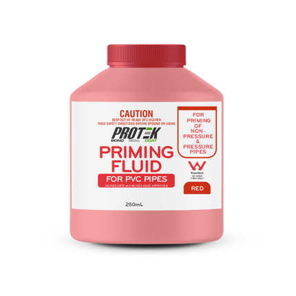 Protek Red PVC Priming Fluid 250ml container