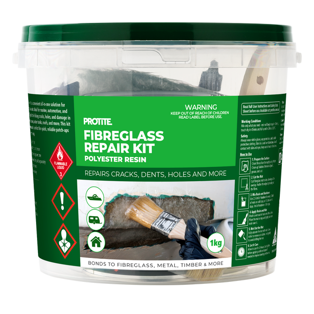 Protite Large Fibreglass Repair Kit 1kg pack front view