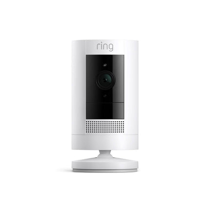 Ring Outdoor Camera Stick Up Cam Battery in white