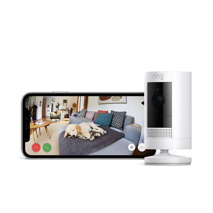 Ring Outdoor Camera Stick Up Cam Battery in white (4)