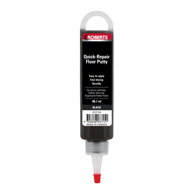 Roberts Quick-Repair Floor Putty Black 88ml squeeze tube