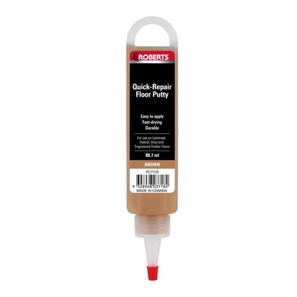 Roberts Quick-Repair Floor Putty Brown 88ml squeeze tube
