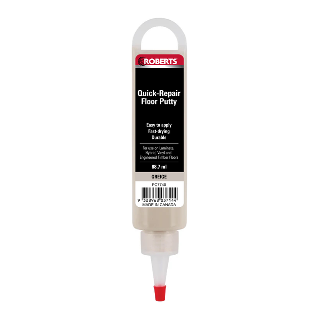 Roberts Quick-Repair Floor Putty Greige 88ml squeeze tube