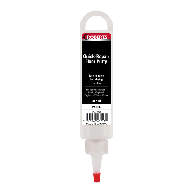 Roberts Quick-Repair Floor Putty White 88ml squeeze tube