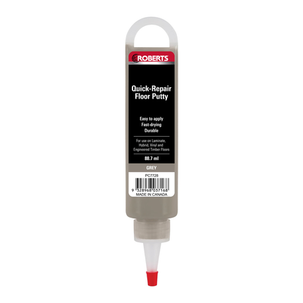 Roberts Quick-Repair Putty Grey 88ml squeeze tube for laminate, vinyl and timber floor repairs