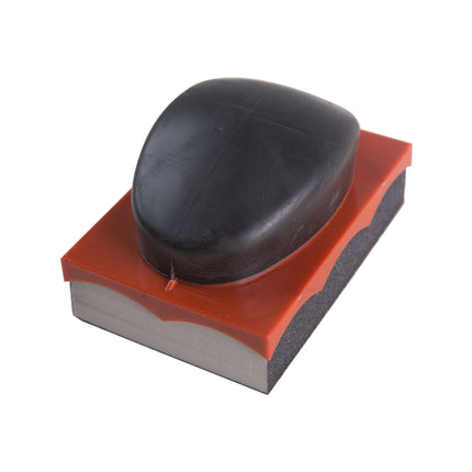 Rocket Sanding Block Holder with medium grade sponge in black and burgundy