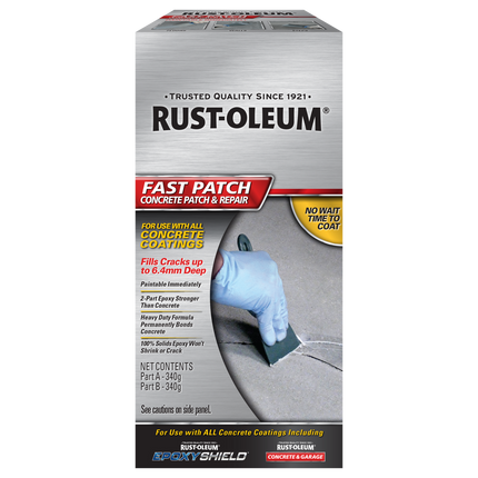 Rust-Oleum Concrete Fast Patch 0.95L two-part grey epoxy putty kit