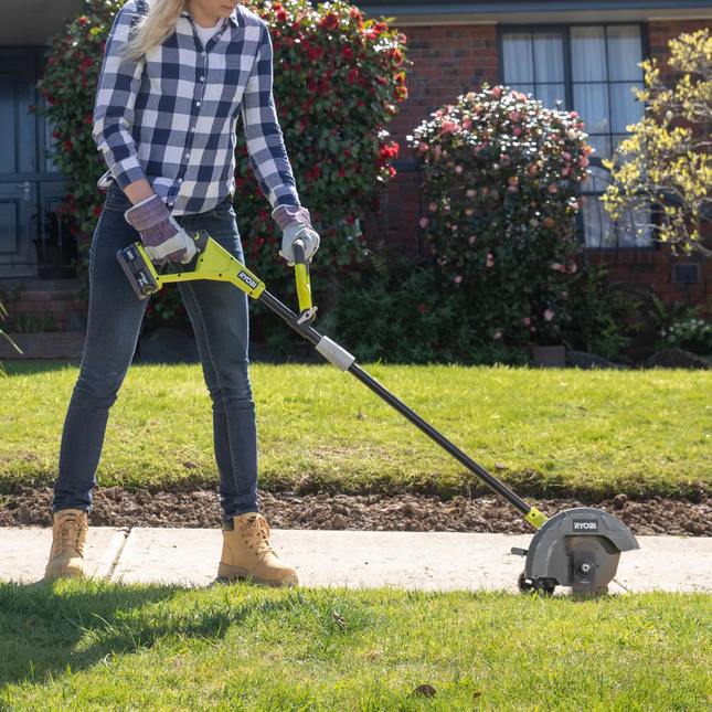 Ryobi 18V ONE+ Cordless Edger Kit 220mm RED1850Li40 for Lawn Edging (2)