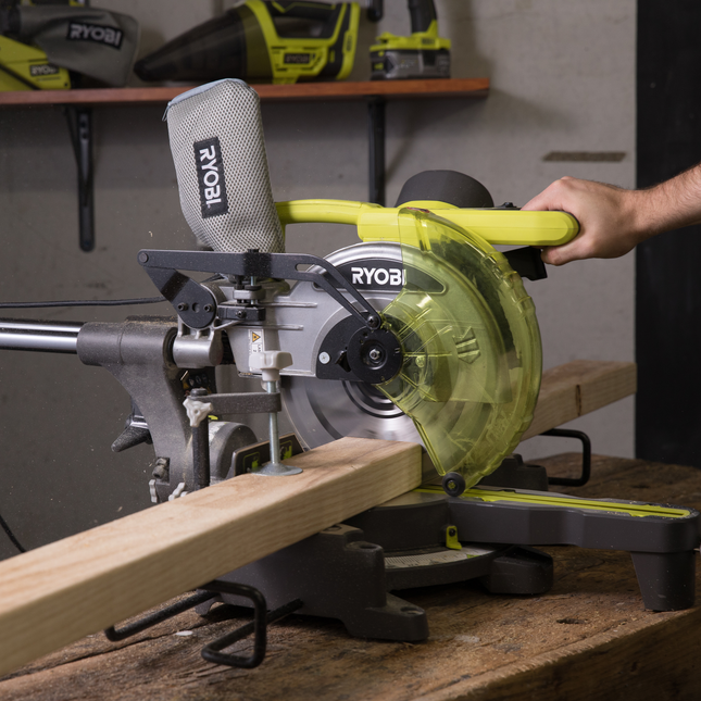 Ryobi Dual Bevel Sliding Mitre Saw 254mm 2000W for Precision Cuts (2)