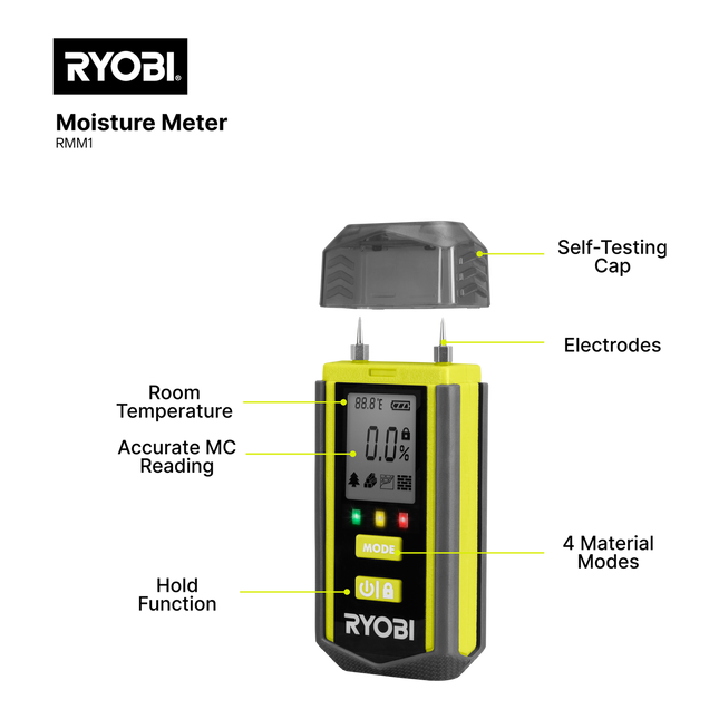 Ryobi Moisture Meter for Detecting Damp & Leaks (2)