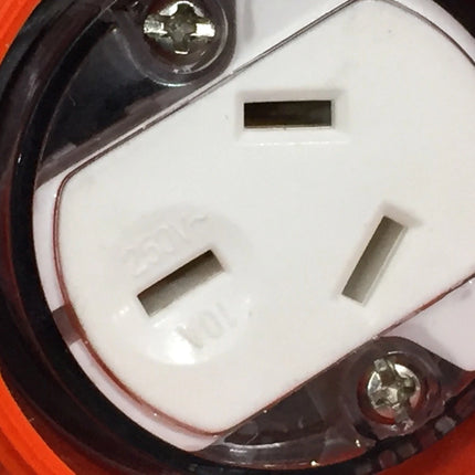 Extension Lead Braided 3 Pin 10 Amp Flat Pin Straight Plug 30 metre 1.5mm Clear cable 240V