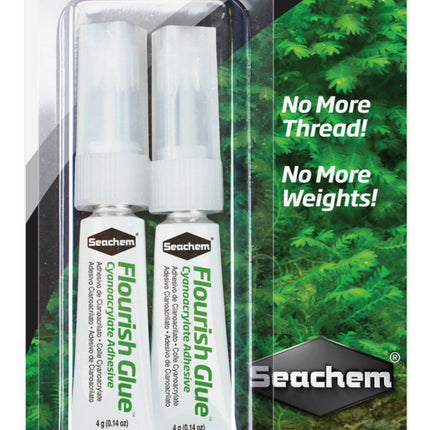 Seachem Flourish Glue cyanoacrylate gel 2 x 4g aluminium tubes in pack