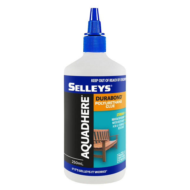Selleys Aquadhere Durabond Polyurethane Wood Glue 250ml bottle