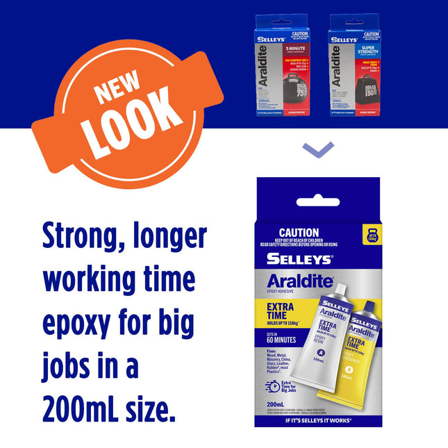 Selleys Araldite Extra Time Epoxy Adhesive 200ml (2)