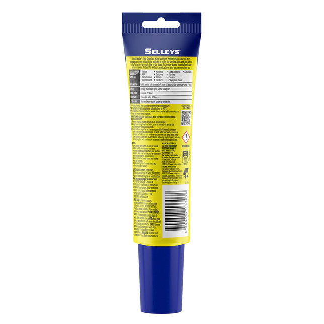 Selleys Fast Grab Liquid Nails High Strenght Construction Adhesive Cartridge 130g Tube (2)