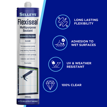 Selleys Flexiseal Clear Multipurpose Sealant 290ml (3)