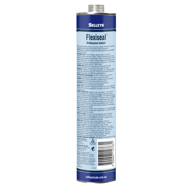 Selleys Flexiseal Multipurpose Sealant Polyurethane 310ml [Grey] (2)