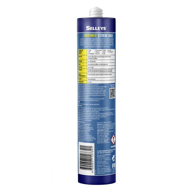 Selleys Instant Hold Liquid Nails Construction Adhesive Indoor & Outdoor 290ml (2)