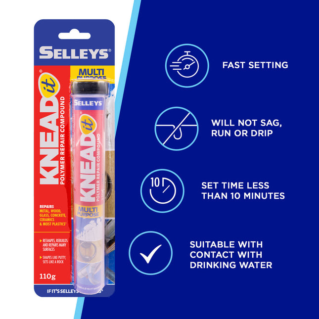 Selleys Knead It Expoxy Multi-Purpose Putty Ok for Drinking Water 110g (2)