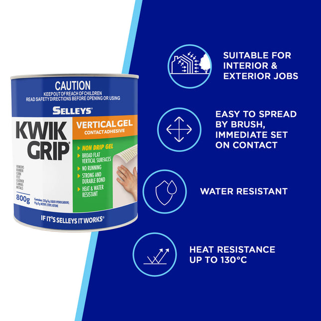 Selleys Kwik Grip Gel Vertical Contact Adhesive 400g (2)