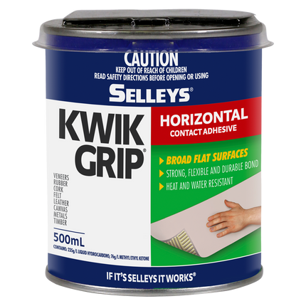 Selleys Kwik Grip Horizontal Contact Adhesive 500ml can