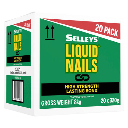 Selleys Liquid Nails Original construction adhesive 320g cartridge, 20 pack