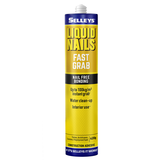 Selleys Liquid Nails Fast Grab Construction Adhesive 420g - 3 Pack (2)