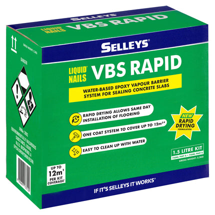 Selleys Liquid Nails VBS Rapid 1.5L two-part epoxy vapour barrier kit